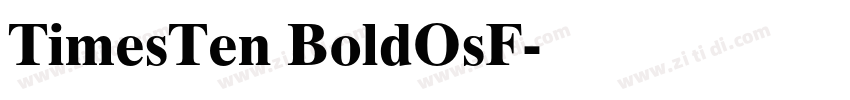 TimesTen BoldOsF字体转换